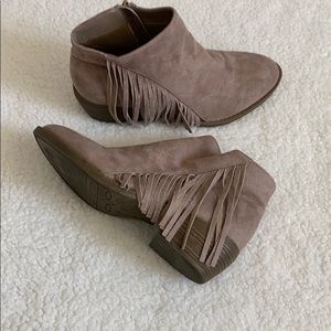 American eagle fringe suede booties Size 8.5
